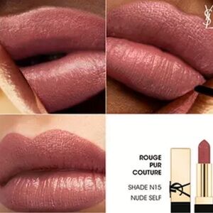 Yves Saint Laurent ROUGE PUR COUTURE Nude Self N15 NEW Satin Lipstick